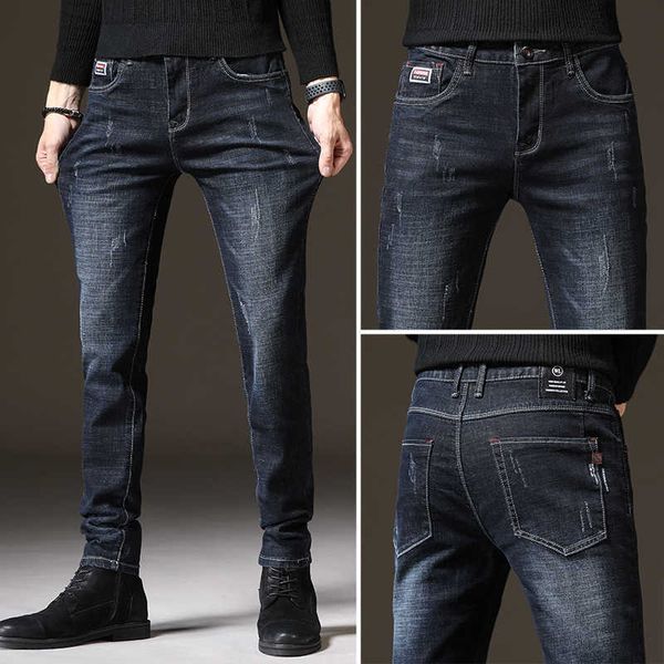 men's jeans four season slim fit leggings casual style handsome elastic long pants fashion, Blue
men's jeans four season slim fit leggings casual style handsome elastic long pants fashion, Blue