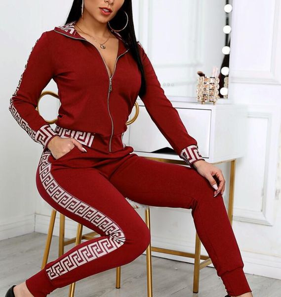 new women's tracksuits two-piece set zipper fashion printing cardigan sweatpants elegant streetwear sports jogging female suit, Gray
new women's tracksuits two-piece set zipper fashion printing cardigan sweatpants elegant streetwear sports jogging female suit, Gray