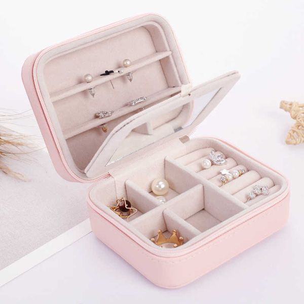 jewelry boxes cute style zippered travel box with makeup mirror necklaces earrings ring multi-functional storage organizer l221021, Black;white
jewelry boxes cute style zippered travel box with makeup mirror necklaces earrings ring multi-functional storage organizer l221021, Black;white
