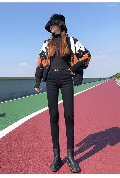 women's jeans women's black velvet winter pants for women high-waisted wear thickened fever feet nine-point, Blue
women's jeans women's black velvet winter pants for women high-waisted wear thickened fever feet nine-point, Blue