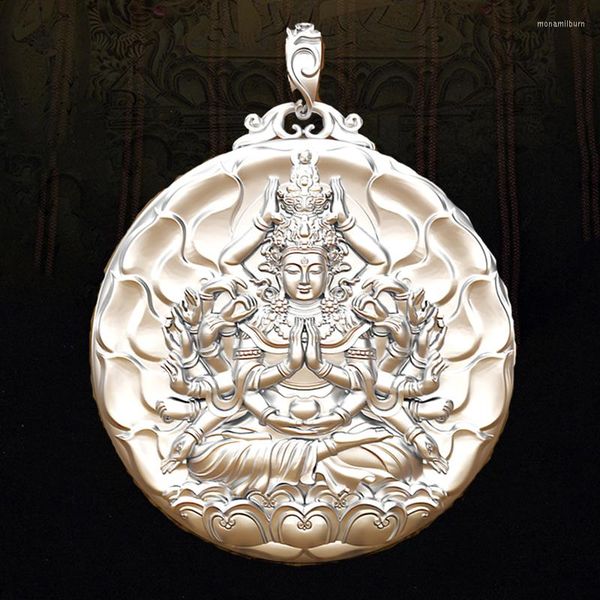pendant necklaces s7 solid thousand-handed avalokitesvara rat life buddha men's necklace women's amulet jewelry stainless steel, Silver
pendant necklaces s7 solid thousand-handed avalokitesvara rat life buddha men's necklace women's amulet jewelry stainless steel, Silver