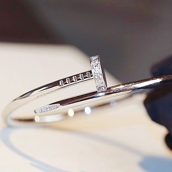 european and american nail bangle jewelry designer women's bracelet 18k gold couple cuff 316l stainless steel factory wholesale and ret, Black
european and american nail bangle jewelry designer women's bracelet 18k gold couple cuff 316l stainless steel factory wholesale and ret, Black
