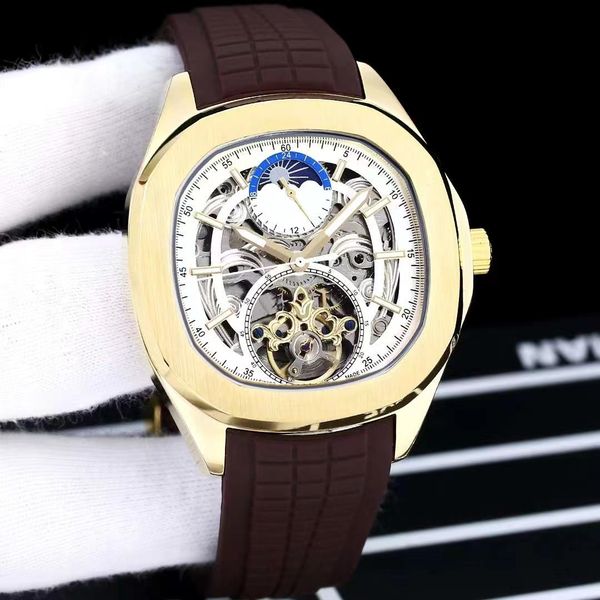 men's mechanical watch 316 steel case hollow out chinese super movement automatic winding rose gold dial 46mm multi-color rubber belt n, Slivery;brown
men's mechanical watch 316 steel case hollow out chinese super movement automatic winding rose gold dial 46mm multi-color rubber belt n, Slivery;brown