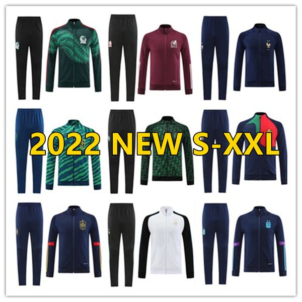 2022 argentina spain mexico football tracksuits mbappe benzema virgil de jong ronaldo nigeriaes long sleeve full zip jacket soccer wear, Black
2022 argentina spain mexico football tracksuits mbappe benzema virgil de jong ronaldo nigeriaes long sleeve full zip jacket soccer wear, Black