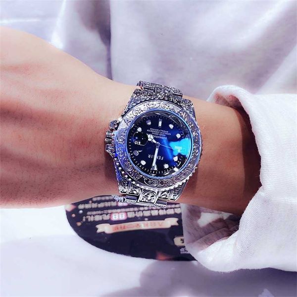 fensir wind big dial water ghost steel band quartz watch men's personality creative calendar, Slivery;brown
fensir wind big dial water ghost steel band quartz watch men's personality creative calendar, Slivery;brown