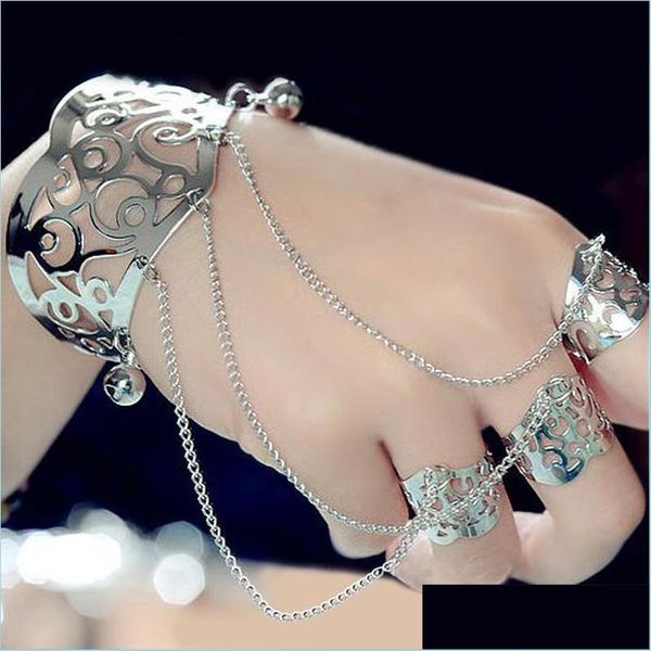 bangle bangle women punk rock club big hand chain ring bracelet for wrist with bell jewelry fashion arm link ornamentsbangle drop de dhyva, Black
bangle bangle women punk rock club big hand chain ring bracelet for wrist with bell jewelry fashion arm link ornamentsbangle drop de dhyva, Black