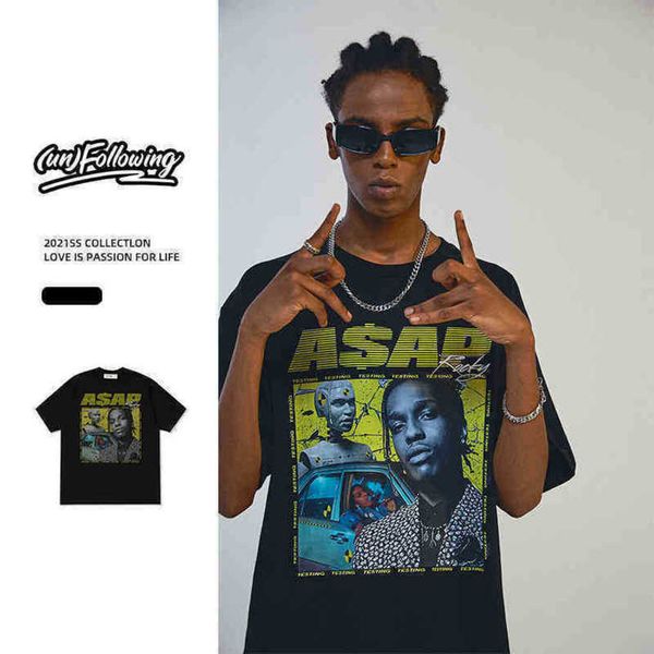 rap hip hop new t-shirt summer black portrait cotton short sve loose round neck high street print trendy tee, White;black
rap hip hop new t-shirt summer black portrait cotton short sve loose round neck high street print trendy tee, White;black