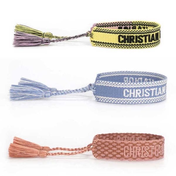 fashion luxury women's bracelets d brand designer bangle letter embroidery bracelet hand woven jewelry bohemian rope trinket men girl f, Golden;silver
fashion luxury women's bracelets d brand designer bangle letter embroidery bracelet hand woven jewelry bohemian rope trinket men girl f, Golden;silver