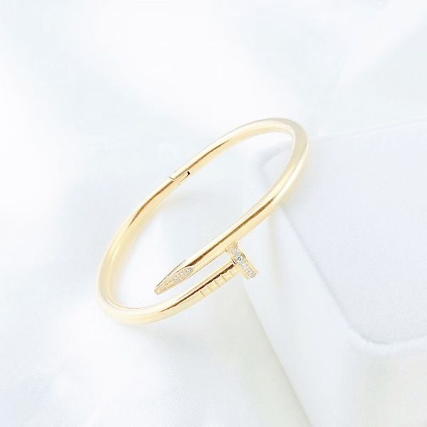 fashion nail bangle jewelry designer women's bracelet 18k gold couple cuff 316l stainless steel factory wholesale, Black
fashion nail bangle jewelry designer women's bracelet 18k gold couple cuff 316l stainless steel factory wholesale, Black