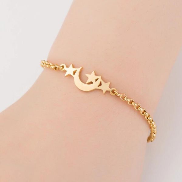 bohemia stainless steel bracelets elephant butterfly star moon pendant chains fashion charms bracelet for women jewelry party lover mum moth, Golden;silver
bohemia stainless steel bracelets elephant butterfly star moon pendant chains fashion charms bracelet for women jewelry party lover mum moth, Golden;silver