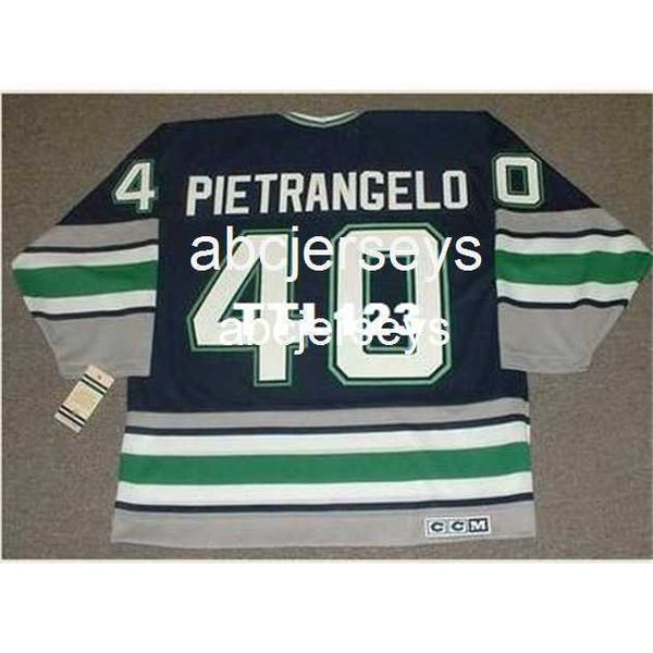 #40 frank pietrangelo hartford whalers 1992 ccm vintage hockey jersey stitch any name number, Black
#40 frank pietrangelo hartford whalers 1992 ccm vintage hockey jersey stitch any name number, Black