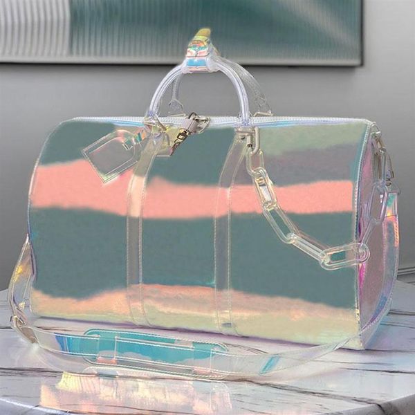 classic 50cm laser flash pvc duffel bags handbags transparent brilliant colour luggage crossbody shoulder bag designer men women t278j
classic 50cm laser flash pvc duffel bags handbags transparent brilliant colour luggage crossbody shoulder bag designer men women t278j