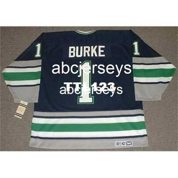 #1 sean burke hartford whalers 1993 ccm vintage hockey jersey stitch any name number, Black
#1 sean burke hartford whalers 1993 ccm vintage hockey jersey stitch any name number, Black