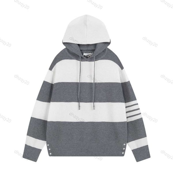tb sweater hoodie designer sweatwear classic four stripe white contrast knit pullover mens and womens warm drawstring sweatshirt 2xl, White;black
tb sweater hoodie designer sweatwear classic four stripe white contrast knit pullover mens and womens warm drawstring sweatshirt 2xl, White;black