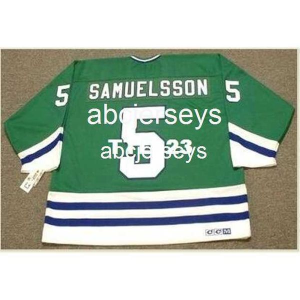 #5 ulf samuelsson hartford whalers 1989 ccm away hockey jersey stitch any name number, Black
#5 ulf samuelsson hartford whalers 1989 ccm away hockey jersey stitch any name number, Black