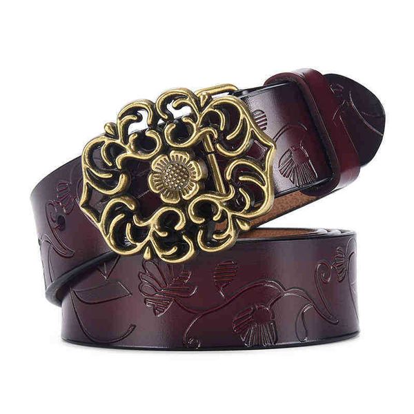 leather sunflower versatile cow women's decorative fashion jeans belt, Black;brown
leather sunflower versatile cow women's decorative fashion jeans belt, Black;brown