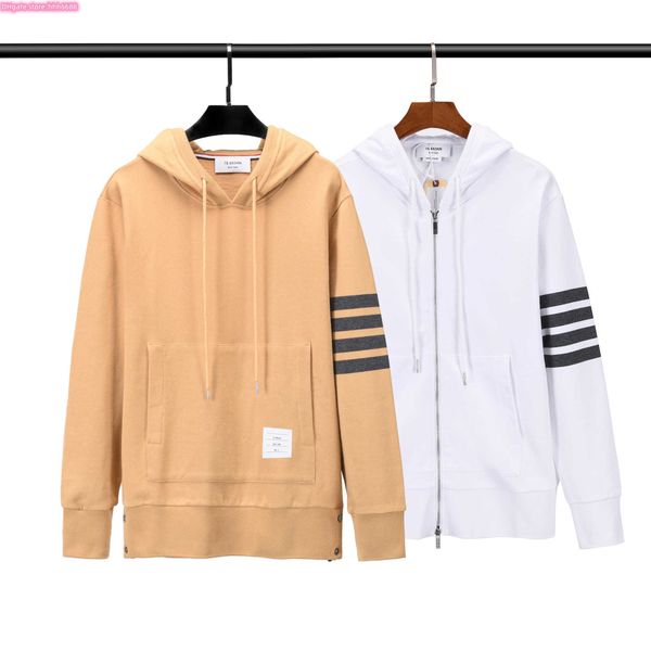 uwjs 2022 new fall/winter men's and women's hoodies sweatshirts fashion brand tb.thom hooded zipper yarn dyed casual coat, Black 
uwjs 2022 new fall/winter men's and women's hoodies sweatshirts fashion brand tb.thom hooded zipper yarn dyed casual coat, Black