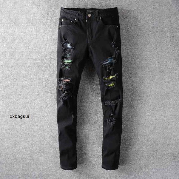 amirs mens jeans designer european and american high street color diamond studded black hole elastic tight skinny leggings trousers 648 rdc, Blue
amirs mens jeans designer european and american high street color diamond studded black hole elastic tight skinny leggings trousers 648 rdc, Blue