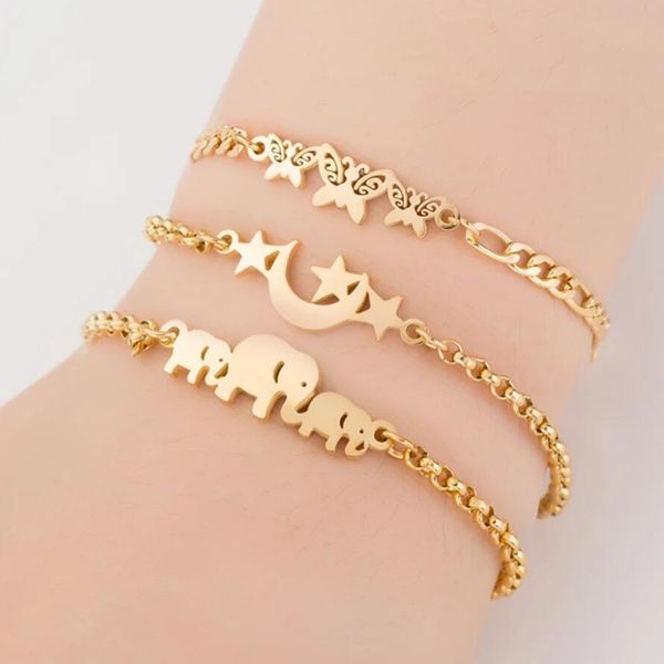 gold stainless steel animal bracelets for women everyday jewellery butterfly charm bracelet femme wedding gift, Golden;silver
gold stainless steel animal bracelets for women everyday jewellery butterfly charm bracelet femme wedding gift, Golden;silver