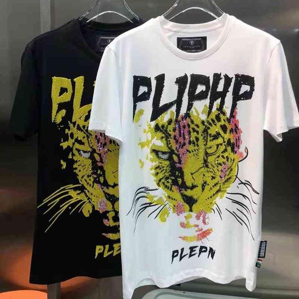 designer german pp skull tiger print diamond men's casual round neck short t-shirt slim fashion brand large half s philipps pleins nhi, Black;brown
designer german pp skull tiger print diamond men's casual round neck short t-shirt slim fashion brand large half s philipps pleins nhi, Black;brown