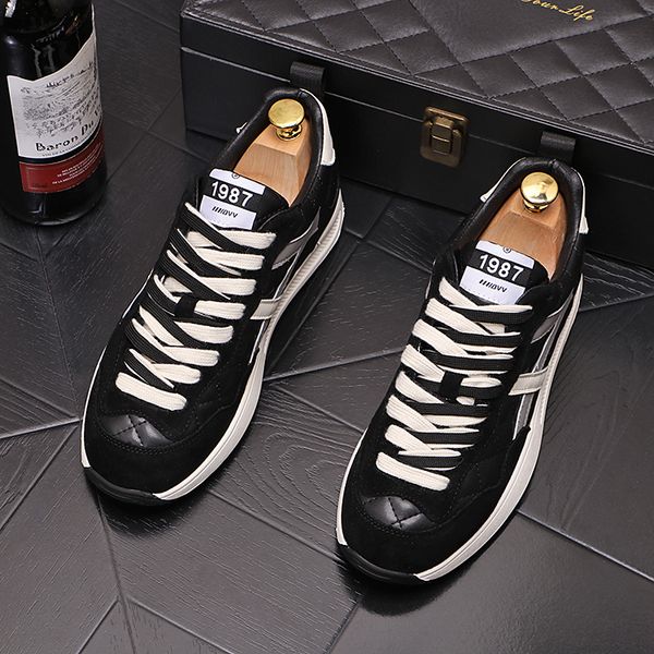 european style dres party wedding shoes spring fashion lace-up trend street casual sneaker round toe thick bottom vulacnized driving walking, Black
european style dres party wedding shoes spring fashion lace-up trend street casual sneaker round toe thick bottom vulacnized driving walking, Black