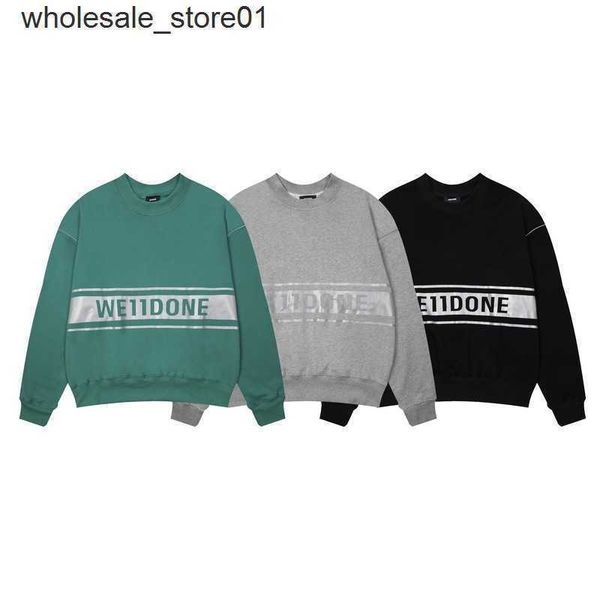 men's hoodies designer sweatshirts we11done winter new reflective logo printing loose fitting round neck sweater hoodie, Black
men's hoodies designer sweatshirts we11done winter new reflective logo printing loose fitting round neck sweater hoodie, Black