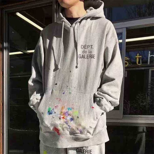 designer 2022 fashion men's hoodies cotton sweater gog heavy galleryt deptss james' same hand painted speckle graffiti high street, Black
designer 2022 fashion men's hoodies cotton sweater gog heavy galleryt deptss james' same hand painted speckle graffiti high street, Black