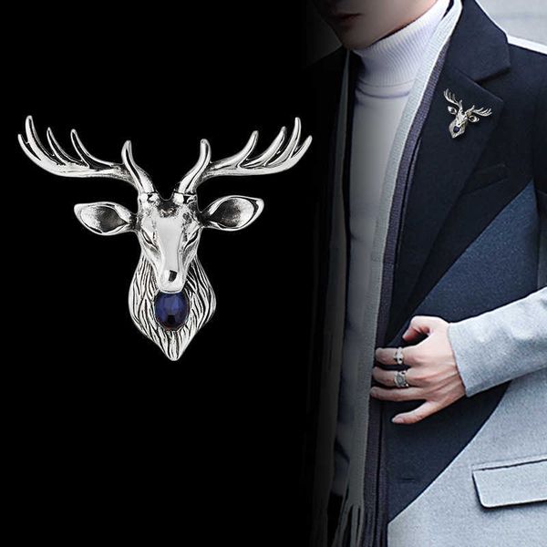 pins brooches new retro metal elk brooch pin animal crystal corsage suit coat lel christmas gifts for men jewelry accessories l221024, Gray
pins brooches new retro metal elk brooch pin animal crystal corsage suit coat lel christmas gifts for men jewelry accessories l221024, Gray