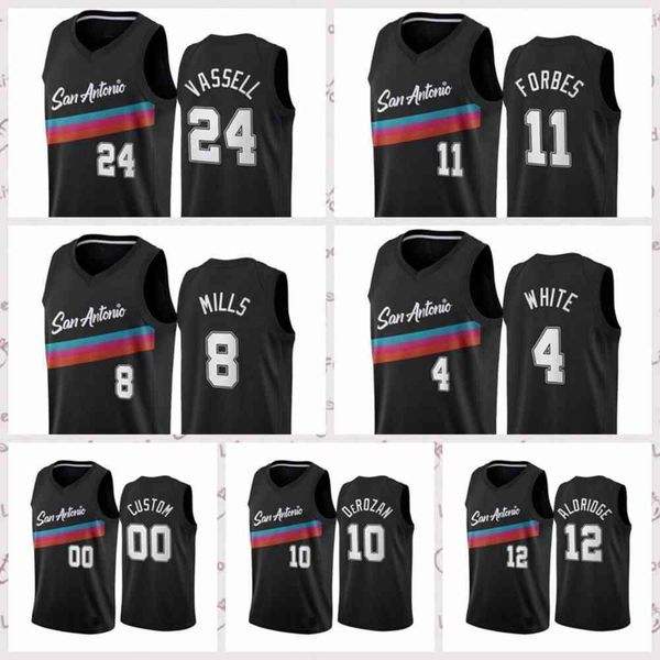 college wear 2021 vintage men retro basketball jersey mills aldridge vassell shirts forbes demar derozan derrick breathable black blue white
college wear 2021 vintage men retro basketball jersey mills aldridge vassell shirts forbes demar derozan derrick breathable black blue white