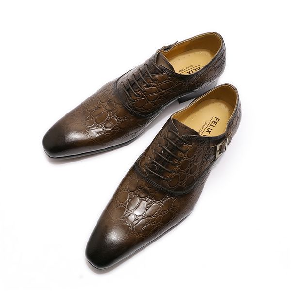 2022 autumn winter mens dress shoes genuine leather buckle lace up wedding brogue formal oxfords business office shoes for men, Black
2022 autumn winter mens dress shoes genuine leather buckle lace up wedding brogue formal oxfords business office shoes for men, Black