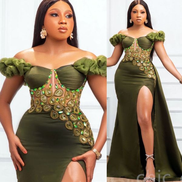 2022 arabic aso ebi green mermaid prom dresses crystals beaded evening formal party second reception birthday engagement gowns dress zj114, Black
2022 arabic aso ebi green mermaid prom dresses crystals beaded evening formal party second reception birthday engagement gowns dress zj114, Black