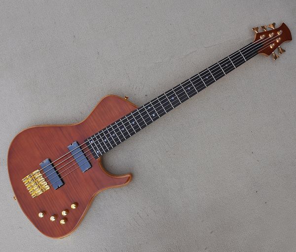 5 strings brown neck through body electric bass guitar with rosewood fretboard 24 frets
5 strings brown neck through body electric bass guitar with rosewood fretboard 24 frets