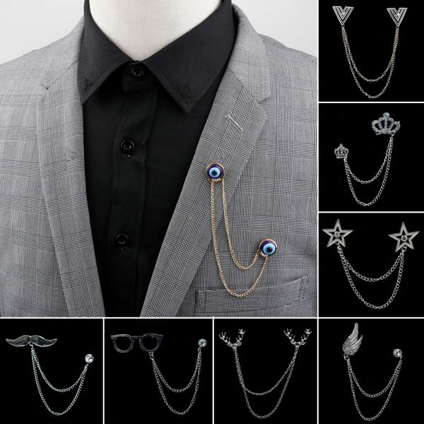 pins brooches man chain lel pin suit shirt collar tassel star glasses wing brooch badge retro wedding party dance neware accessories l221024, Gray
pins brooches man chain lel pin suit shirt collar tassel star glasses wing brooch badge retro wedding party dance neware accessories l221024, Gray