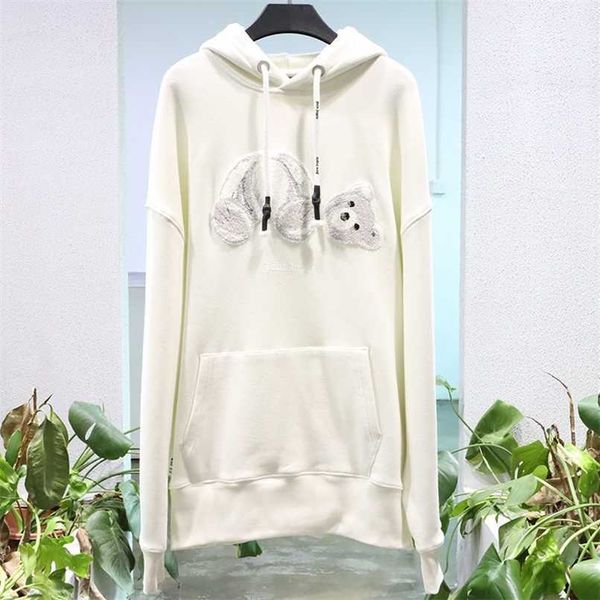 men's hoodies sweatshirts designer palms/angels mens autumn winter white cotton hooded short toy bear printed long sleeve sweatshirtas5, Black 
men's hoodies sweatshirts designer palms/angels mens autumn winter white cotton hooded short toy bear printed long sleeve sweatshirtas5, Black