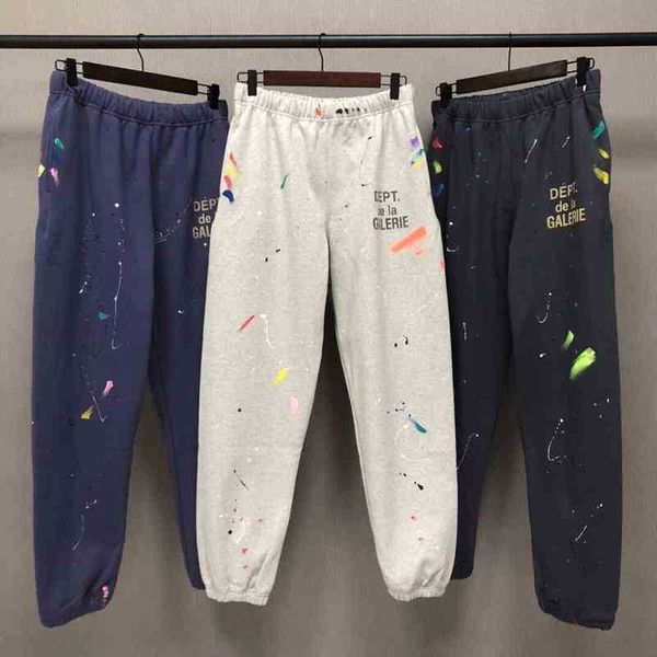 hip hop galleryes designer pants dept correct version gary splash paint casual sports men's and women's same style street, Black
hip hop galleryes designer pants dept correct version gary splash paint casual sports men's and women's same style street, Black