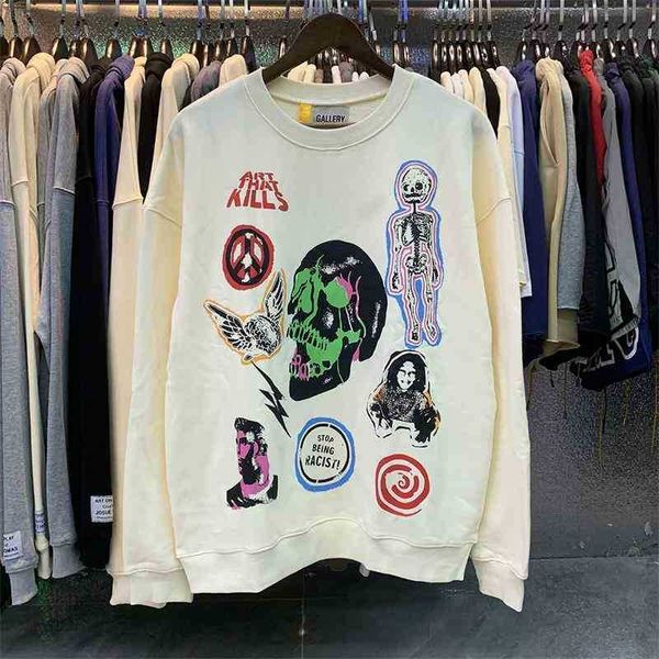 designer 2022 fashion men's hoodies cotton sweater american trendy galleryt deptss illadox skull flame colorful english print crew neck, Black
designer 2022 fashion men's hoodies cotton sweater american trendy galleryt deptss illadox skull flame colorful english print crew neck, Black