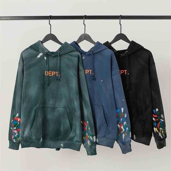 designer 2022 fashion men's hoodies cotton sweater galleryt deptss speckle rendering hooded sweater autumn winter cotton terry men and, Black
designer 2022 fashion men's hoodies cotton sweater galleryt deptss speckle rendering hooded sweater autumn winter cotton terry men and, Black