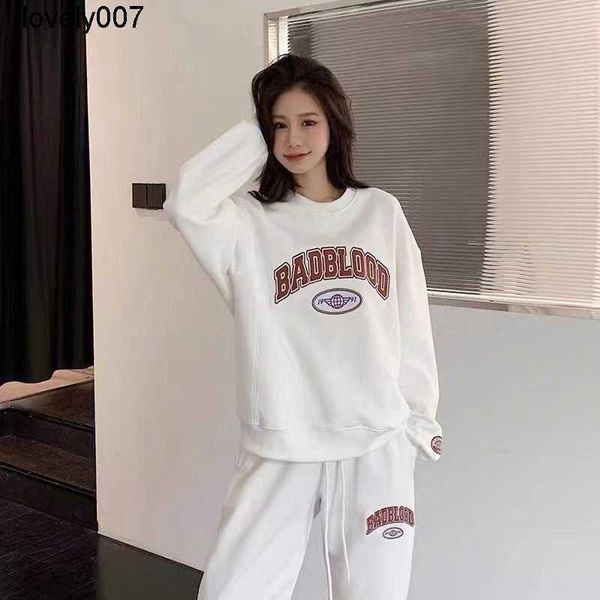 men's hoodies designer sweatshirts autumn badblood sweater women same suit with letter embroidery versatile round neck sweater trousers, Black
men's hoodies designer sweatshirts autumn badblood sweater women same suit with letter embroidery versatile round neck sweater trousers, Black