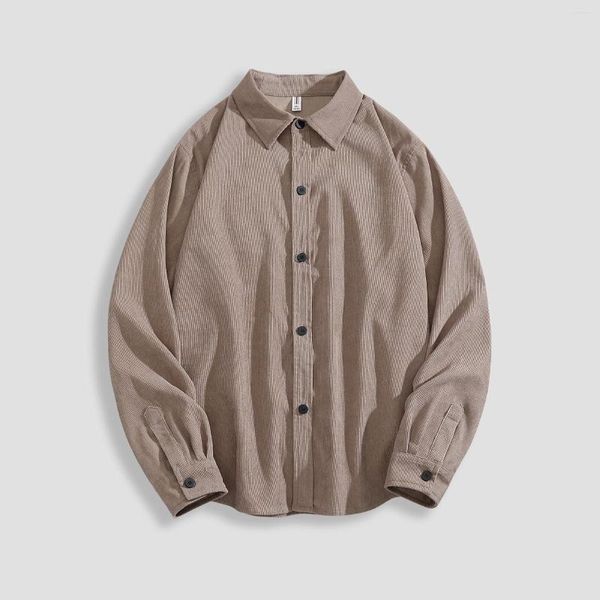 men's casual shirts formal dress shirt men autumn winter single breasted corduroy lapel beach long sleeve vacation cold gear, White;black
men's casual shirts formal dress shirt men autumn winter single breasted corduroy lapel beach long sleeve vacation cold gear, White;black