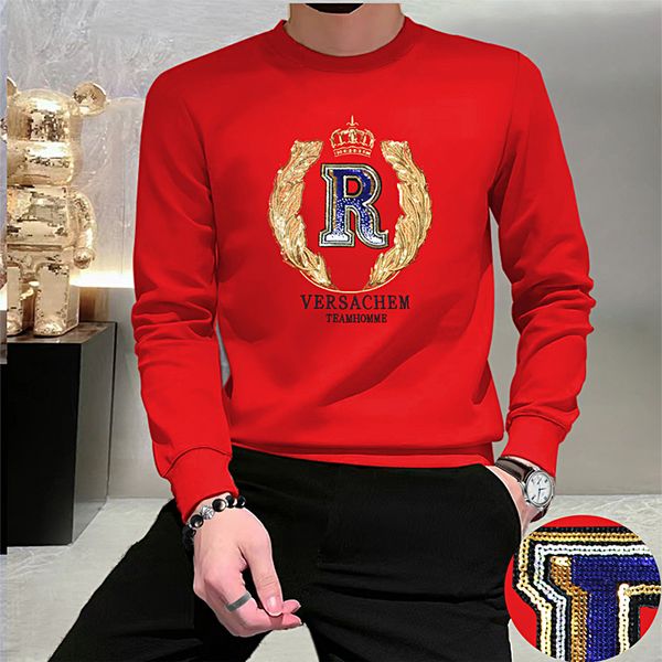 men's hoodies new style embroidered sequins r design male sweater luxury winter man clothing comfortable trendy high-quality pullover m, Black
men's hoodies new style embroidered sequins r design male sweater luxury winter man clothing comfortable trendy high-quality pullover m, Black