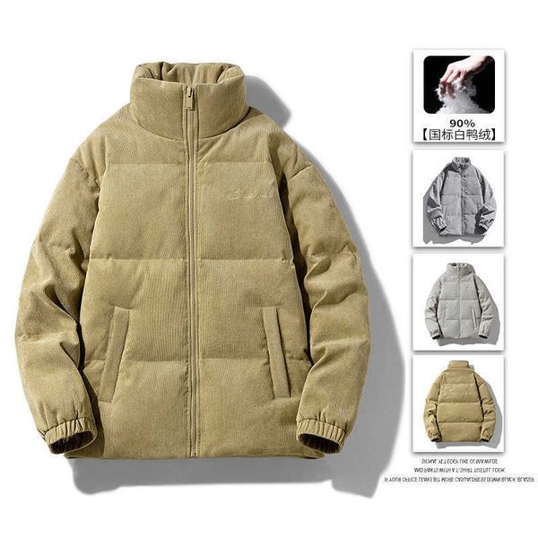 down jacket men's autumn and winter 2022 new fashion stand collar coat short corduroy men, Black
down jacket men's autumn and winter 2022 new fashion stand collar coat short corduroy men, Black