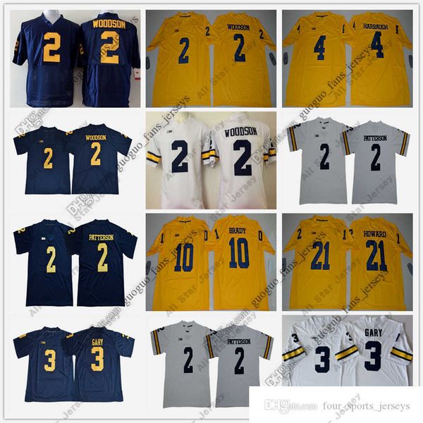ncaa michigan wolverines football jersey 2 charles woodson 3 rashan gary 4 jim harbaugh 10 tom brady 21 desmond howard white black high
ncaa michigan wolverines football jersey 2 charles woodson 3 rashan gary 4 jim harbaugh 10 tom brady 21 desmond howard white black high