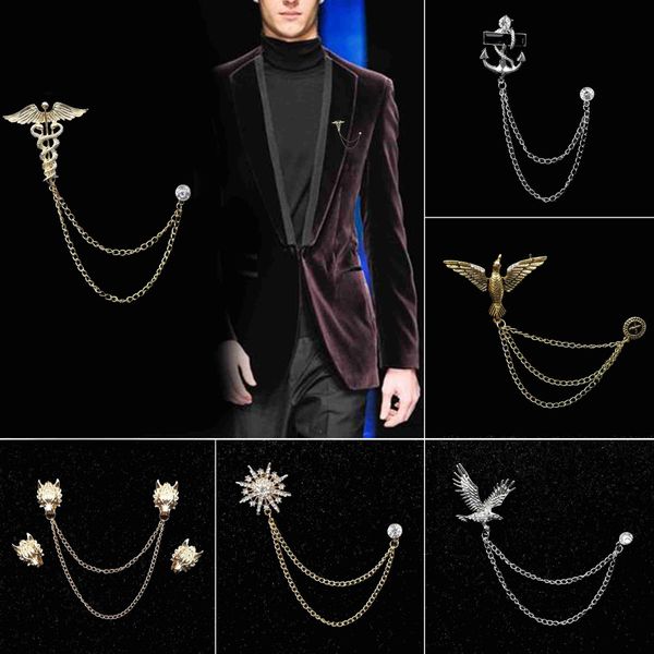 pins brooches mens chain delicate vintage elk dragon head wings badge wedding dress party suit shirt jean collar accessories l221024, Gray
pins brooches mens chain delicate vintage elk dragon head wings badge wedding dress party suit shirt jean collar accessories l221024, Gray