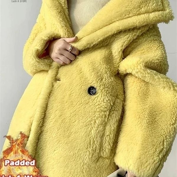 womens fur faux luck a women winter longer warm coat long sleeve female thick teddy bear casual loose oversize outwears 221021, Black
womens fur faux luck a women winter longer warm coat long sleeve female thick teddy bear casual loose oversize outwears 221021, Black