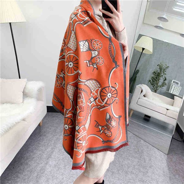 design imitation scarf women's korean version with thickened cashmere coat for warmth and long shawl, Blue;gray
design imitation scarf women's korean version with thickened cashmere coat for warmth and long shawl, Blue;gray