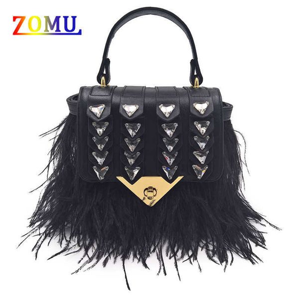 evening bags zomu fashion rhinestone ladies handbag ostrich hair tassel shoulder messenger chain pu small square y2k for women 221024
evening bags zomu fashion rhinestone ladies handbag ostrich hair tassel shoulder messenger chain pu small square y2k for women 221024