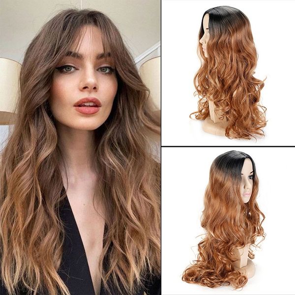wigs full head cover fashion big wave long curly hair rose inner net wig braid, Black
wigs full head cover fashion big wave long curly hair rose inner net wig braid, Black