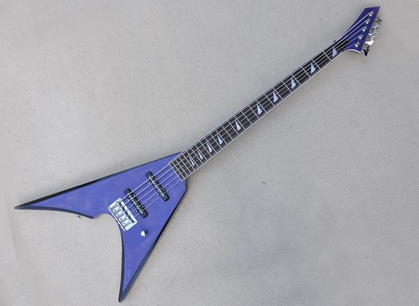 5 strings purple v electric bass guitar with rosewood fretboard 24 frets can be customized
5 strings purple v electric bass guitar with rosewood fretboard 24 frets can be customized