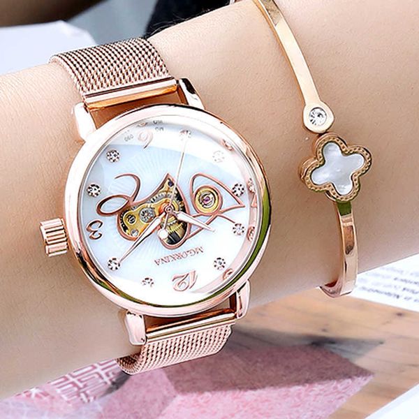 wristwatches montre femme pink gold relogio feminino 2022 skeleton design ladies automatic mechanical watches watch luxury brand geneva, Slivery;brown
wristwatches montre femme pink gold relogio feminino 2022 skeleton design ladies automatic mechanical watches watch luxury brand geneva, Slivery;brown