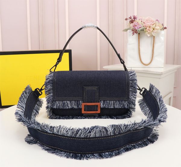 luxury brand baguette denim tassel bag designer retro women's new handbag fashionable versatile large capacity diagonal cross shoulder
luxury brand baguette denim tassel bag designer retro women's new handbag fashionable versatile large capacity diagonal cross shoulder